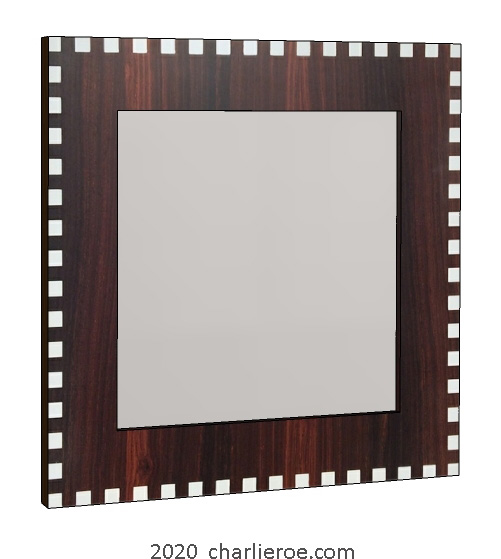 New Charles Rennie CR Mackintosh Glasgow School of Art style painted lacquered wooden wall Mirrors with border squares