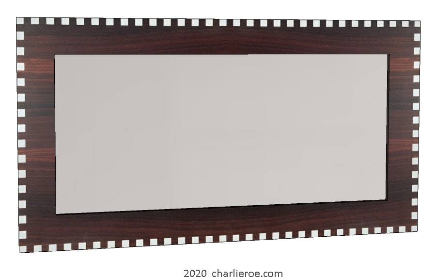 New Charles Rennie CR Mackintosh Glasgow School of Art style painted lacquered wooden wall Mirrors with border squares