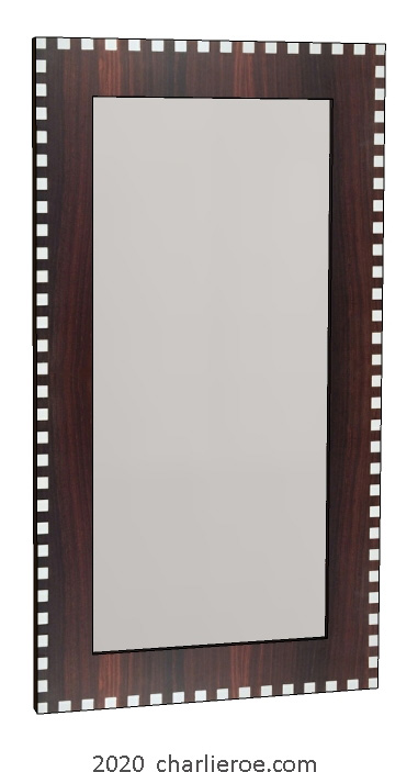 New Charles Rennie CR Mackintosh Glasgow School of Art style painted lacquered wooden wall Mirrors with border squares