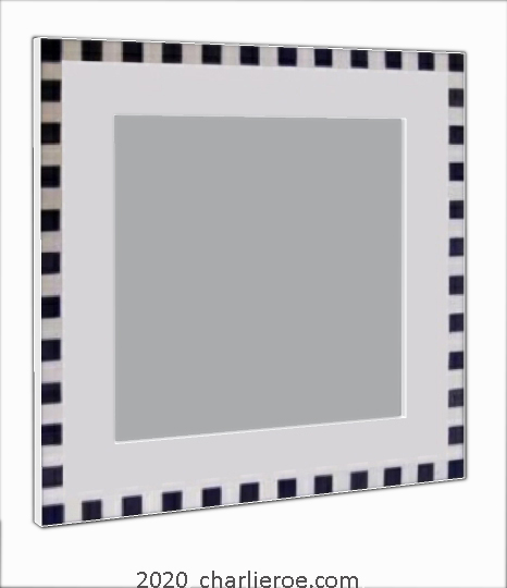 New Charles Rennie CR Mackintosh Glasgow School of Art style painted lacquered wooden wall Mirrors with border squares