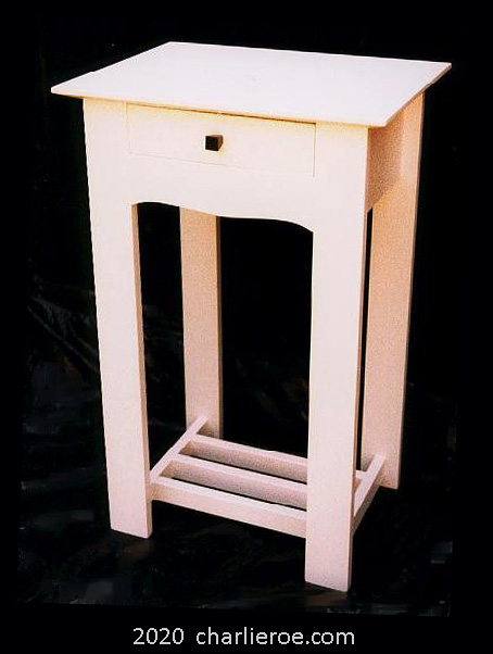 New Charles Rennie CR Mackintosh painted white bed side lamp sofa end table