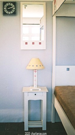 New Charles Rennie CR Mackintosh painted white bed side lamp sofa end table