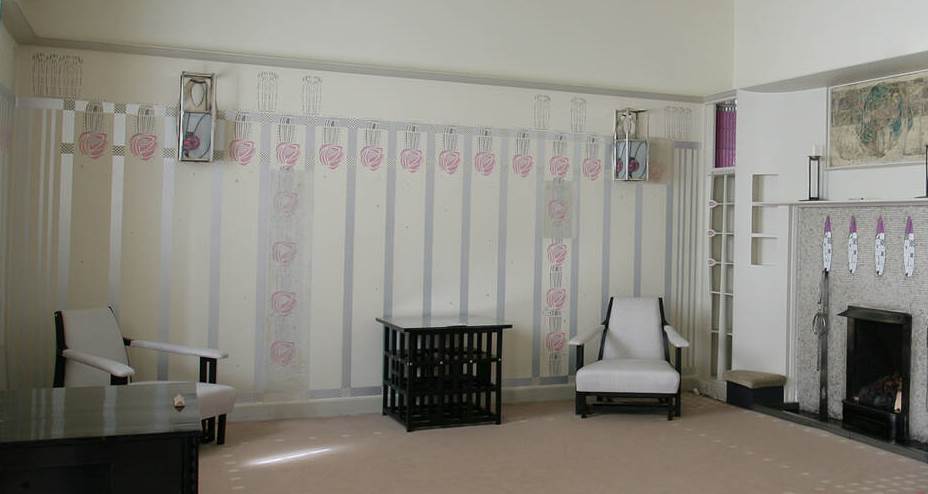 new Charles Rennie CR Mackintosh Hill House style painted wall treatment & wall stencils