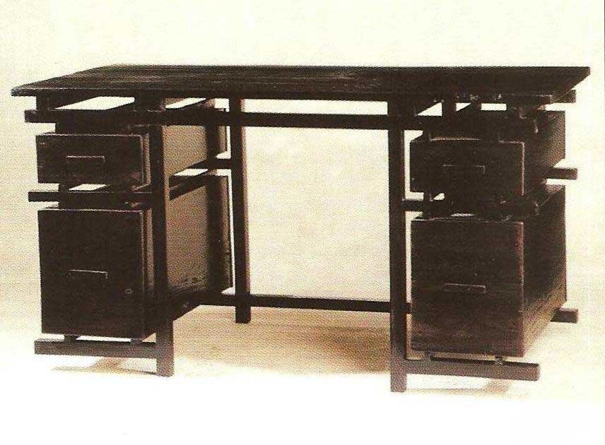 New Gerrit Rietveld De Stijl Movement Piet Mondrian style vanity unit painted in black