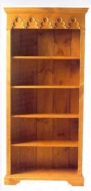 New Gothic pine bookcase furniture