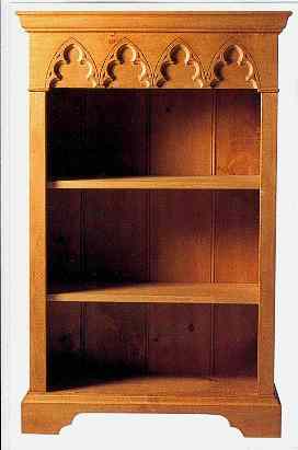 New Gothic Gothique wooden pine carved Bookcase furniture 