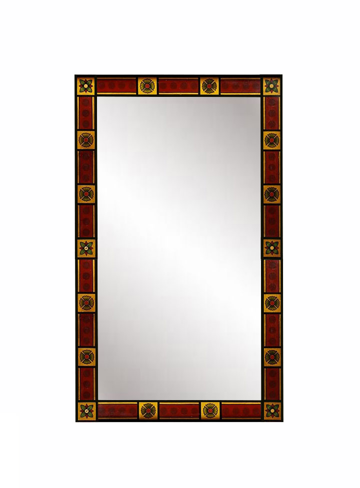 New Gothic Revival style painted gilded mirror frame