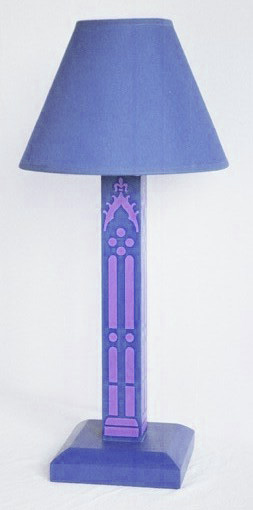 William Burges Gothic Painted stencilled lamps lights