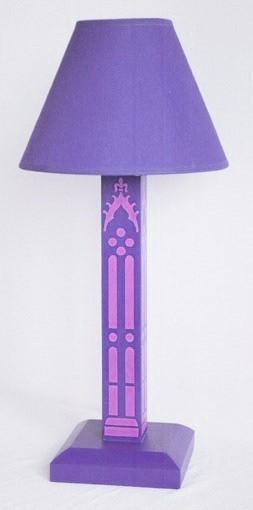 William Burges Gothic Painted stencilled lamps lights