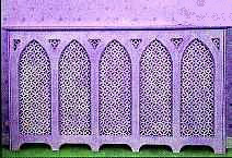 Gothic arched painted radiator case, furniture