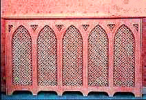 Gothic arched painted radiator case, furniture