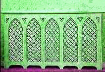 Gothic arched painted radiator case, furniture
