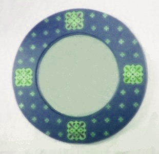 new Gothic Revival style gilded stencilled and painted diaper pattern mirror frame