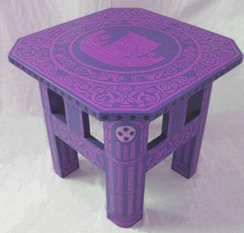 Gothic painted stencilled coffee  side sofa table