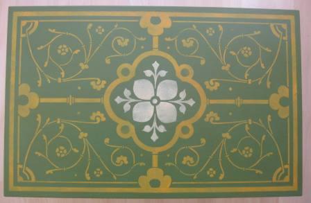 new William Burges style Gothic Revival style painted stencilled coffee table furniture
