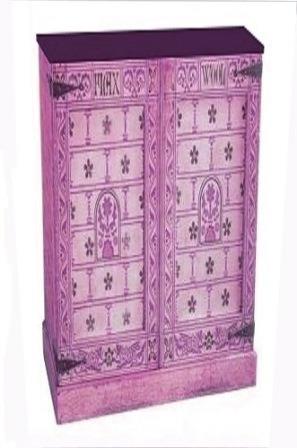 William Burges Reformed Gothic Revival painted armoire cabinet wardrobe furniture