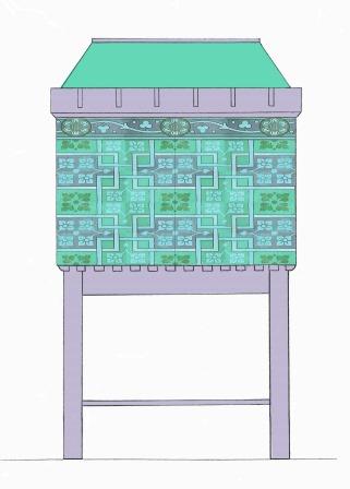 William Burges Gothic Revival Painted stencilled gilded armoire Cupboard bookcase Sideboard drinks TV or Hi-fi cabinet furniture