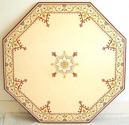 William Burges Gothic Revival style Painted dining or library table