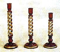 Celtic knotwork carved candlesticks wood furniture