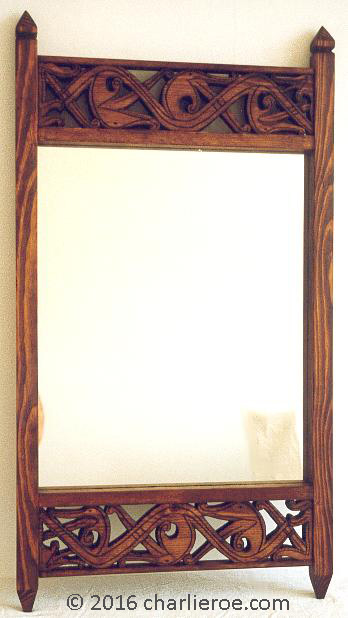 new Viking carved 'Dragon Revival' wall mirror